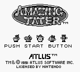 Amazing Tater title screen for GameBoy